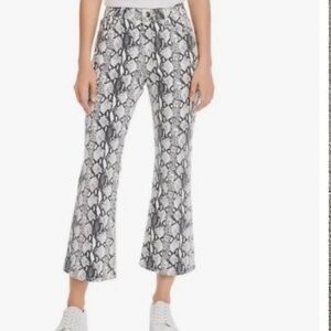 Frame Le Crop Mini Boot Snakeskin Jeans